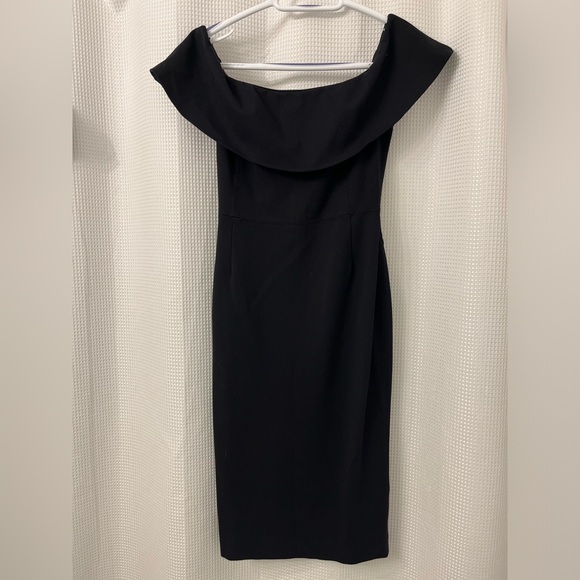 Babaton Midi Off the Shoulder Black Dress - Picture 4 of 6